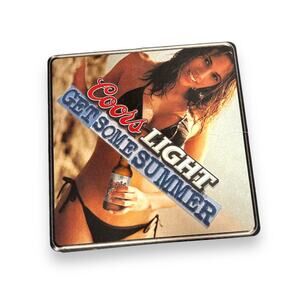 Coors Light Beer Coasters Vintage 2003 Get Some Summer Cardboard Puzzle New